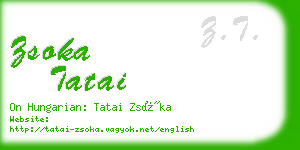 zsoka tatai business card
